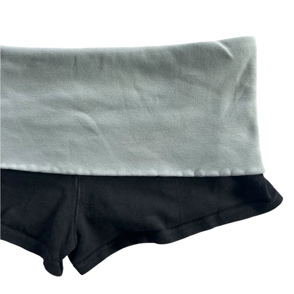 Y2K Low Rise Micro Fold Over Micro Shorts Rhinestone Size M I Love Vegas - Picture 5 of 9